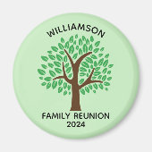 Familie Reünie Leuke Groene Boom Custom Keepsake Magneet (Voorkant)