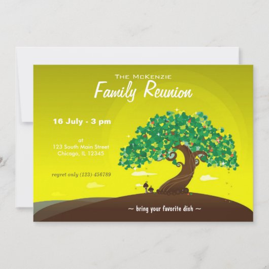Familie Reünie (Lime) Kaart (Voorkant)