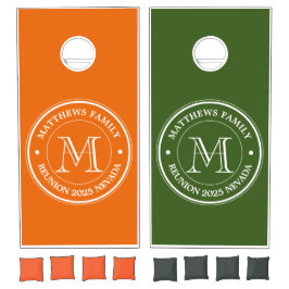 Familie reünie Logo voegt uw slogan Oranje groen t