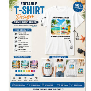 Familie Reünie Maatwerk - Zomer Familie Reünie T-shirt