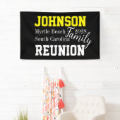 Familie Reünie Moderne Typografie Party Spandoek (Insitu)
