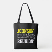 Familie Reünie Moderne Typografie Party Tote Bag (Achterkant)