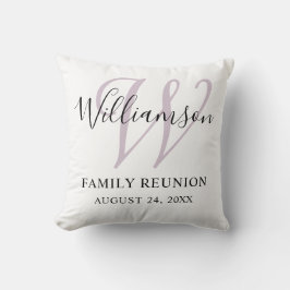 Familie Reünie Monogram Eenvoudig Kussen