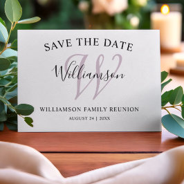 Familie Reünie Monogram Eenvoudig Save The Date