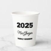 Familie reünie naamjaar papieren bekers (Voorkant)