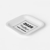 Familie reünie naamjaar papieren bordje (Gebogen)