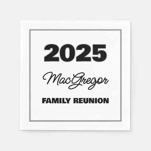 Familie reünie naamjaar servet (Voorkant)