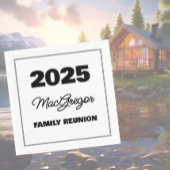 Familie reünie naamjaar servet