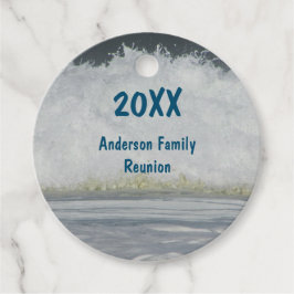 Familie Reünie Ocean Jaarlijkse Zomer Beach Vakant Bedankjes Labels