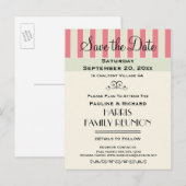 Familie Reünie of Feest Crème Roos Save the Date Aankondigingskaart (Voorkant / Achterkant)