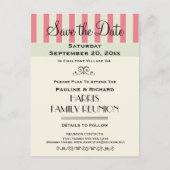 Familie Reünie of Feest Crème Roos Save the Date Aankondigingskaart (Voorkant)