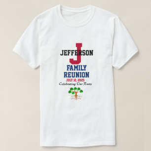 Familie reünie om het even welke Datum en Naam Ro T-shirt