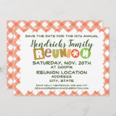 Familie reünie ontwerp kaart (Voorkant / Achterkant)