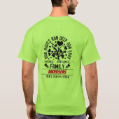 Familie Reünie" Onze wortels lopen diep" T-shirt (Achterkant)