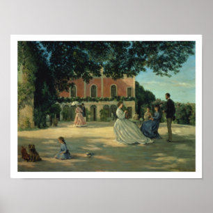 Familie reünie op de Terrace in Meric, 1867 Poster