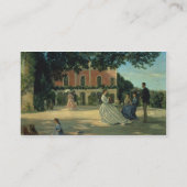 Familie reünie op de Terrace in Meric, 1867 Visitekaartje (Achterkant)