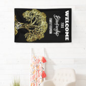 Familie Reünie Oude Gouden Boom Kunst Custom Spandoek (Insitu)