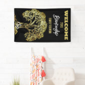 Familie Reünie Oude Gouden Boom Kunst Custom Spandoek (Insitu)