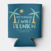 Familie Reünie Palm Tree Beach Naam Blikjeskoeler (Voorkant)