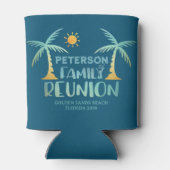 Familie Reünie Palm Tree Beach Naam Blikjeskoeler (Achterkant)