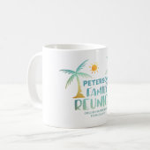 Familie Reünie Palm Tree Beach Naam Koffiemok (Voorkant links)