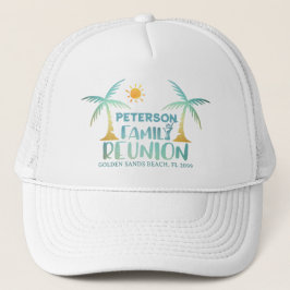 Familie Reünie Palm Tree Beach Naam Trucker Pet