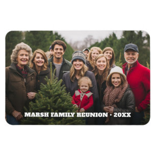 Familie Reünie Panoramafoto met Type Magneet