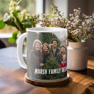 Familie Reünie Panoramische Foto met Type Koffiemok