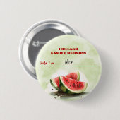 Familie Reünie Park Cookout Watermelon Button (Voorkant /achterkant)