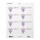 Familie reünie Party Trendy Tree Aangepaste naam L Etiket (Full Sheet)