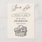 Familie Reünie Picknick Chic  Save the Date Briefkaart (Voorkant)