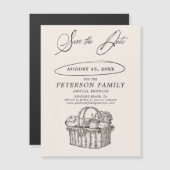 Familie Reünie Picknick Chic  Save the Date Magnetische Uitnodiging (Voorkant / Achterkant)