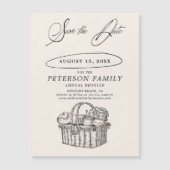 Familie Reünie Picknick Chic  Save the Date Magnetische Uitnodiging (Voorkant)