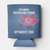 Familie Reünie Picknick Minimalistische Bloemen Ve Blikjeskoeler (Achterkant)