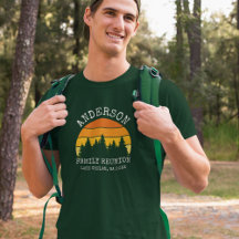 Familie reünie pijnbomen zonsondergang groen