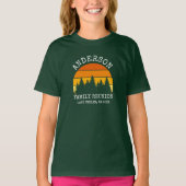 Familie reünie pijnbomen zonsondergang meisjes gro t-shirt (Voorkant)