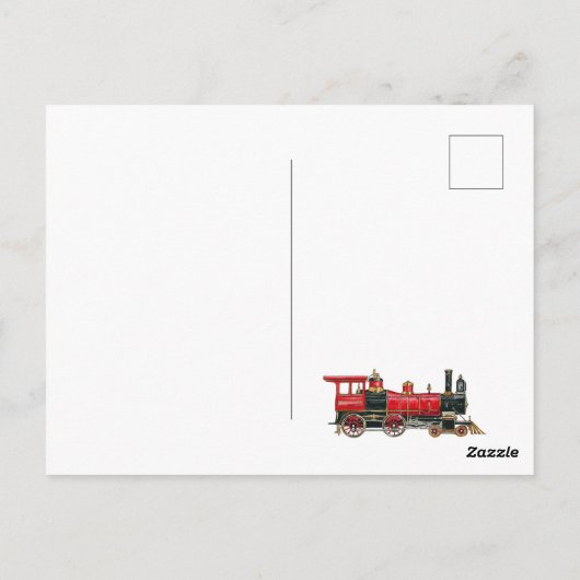 Familie Reünie Red Train uitnodiging (Achterkant)