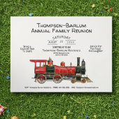 Familie Reünie Red Train uitnodiging