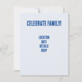 Familie Reünie Regenboog Kleurrijk U bent uitgenod Kaart (Achterkant)