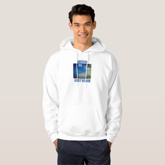 Familie Reünie Regenboog Kleurrijke Zomer Picinic Hoodie (Voorkant volledig)