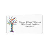 Familie reünie regenboogfamilie — retouradres etiket (Voorkant)