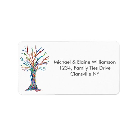Familie reünie regenboogfamilie — retouradres etiket (Voorkant)