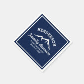  familie reünie reis Navy Blue Mountain Servetten (Hoek)