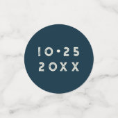  familie reünie retro zonsondergang strand palmen confetti (Kleine voorkant)