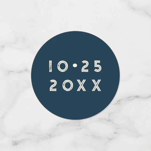  familie reünie retro zonsondergang strand palmen confetti (Kleine voorkant)