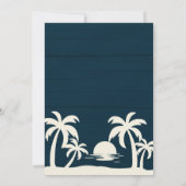 familie reünie retro zonsondergang strand palmen kaart (Achterkant)