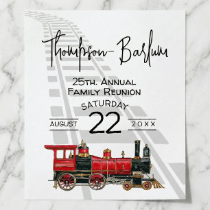 Familie Reünie Rode Trein Perfect Poster