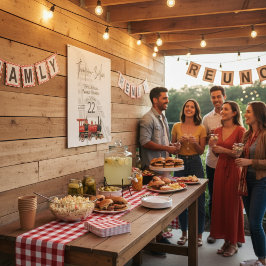 Familie Reünie Rode Trein Perfect Poster