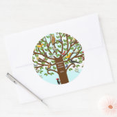 Familie Reünie Ronde Sticker (Envelop)