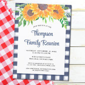 Familie Reünie Rustieke Floral Uitnodiging Briefkaart